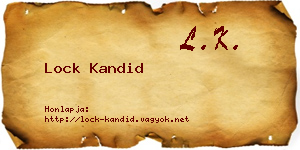 Lock Kandid névjegykártya